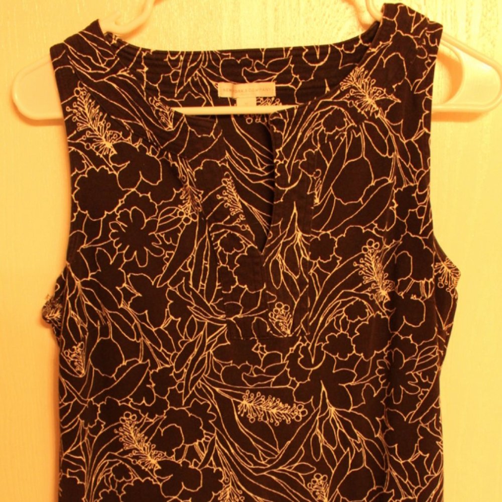 100% cotton floral motif Tunic Dress